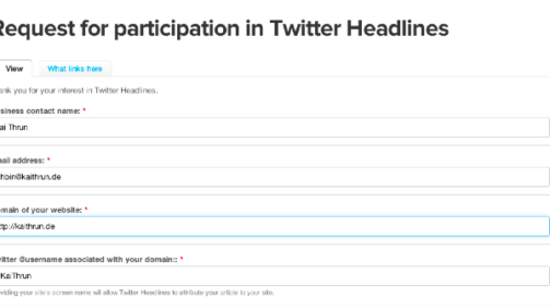 Request_for_participation_in_Twitter_Headlines___Twitter_Developers