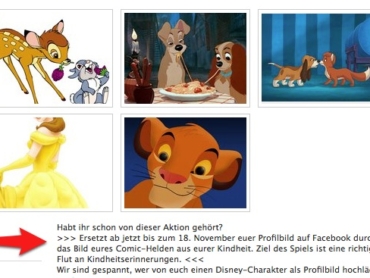 Disney Deutschland animiert die Fans und unterrichtet sie gleichzeitig über die Aktion